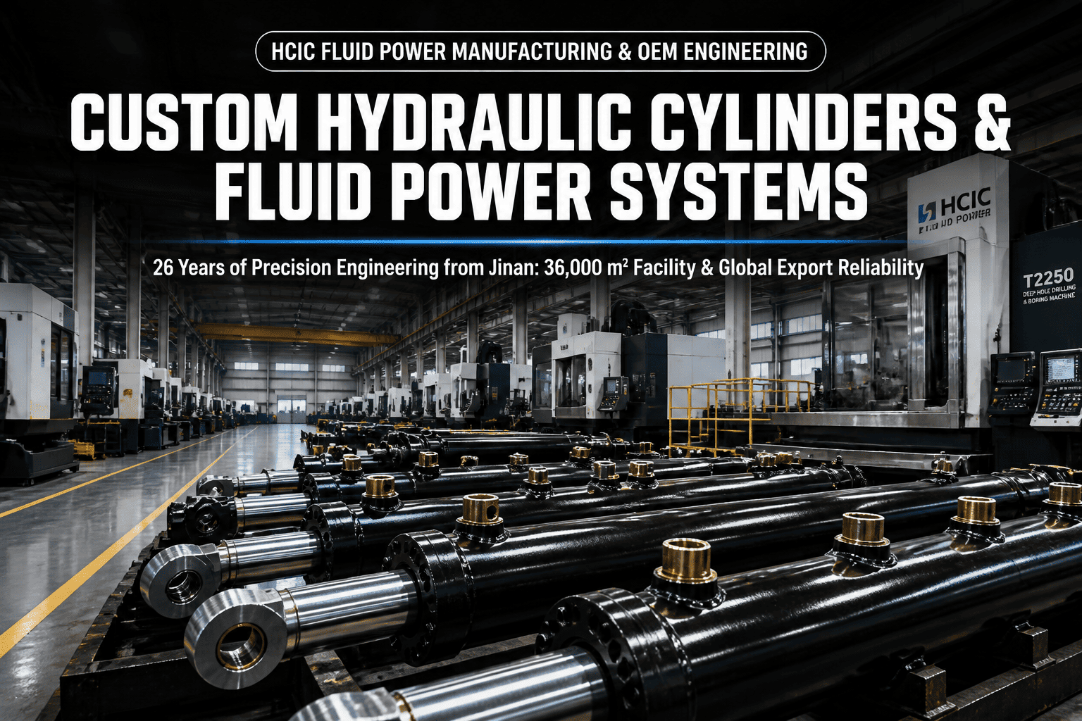 HCIC Custom Hydraulic Cylinder Manufacturer and OEM Fluid Power Engineering from Jinan China