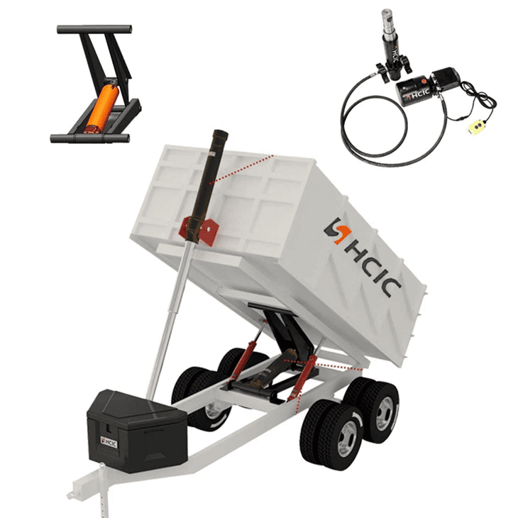 Гідравлічний мастильний циліндр високого тиску HSG великих тонн для причепа-самоскида